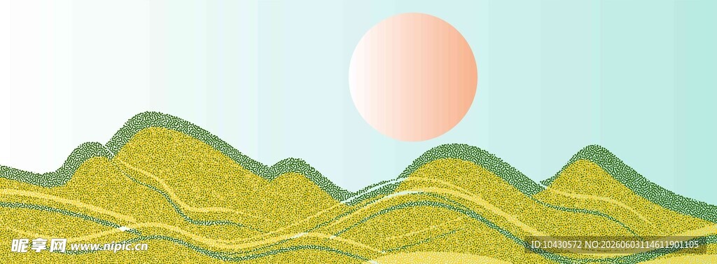 山水风景插画