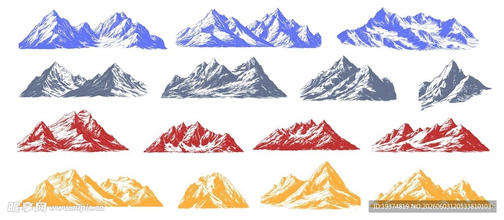 雪山图案合集