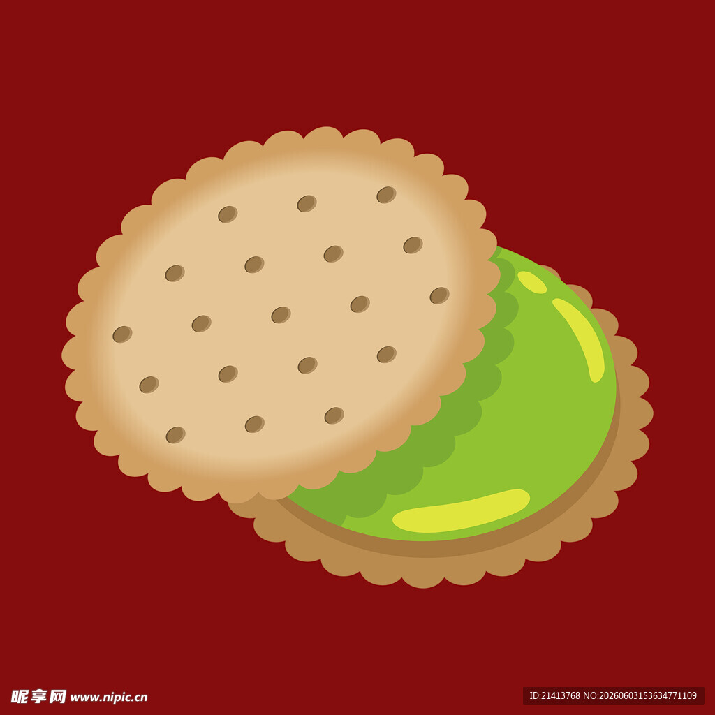 夹心饼干插画