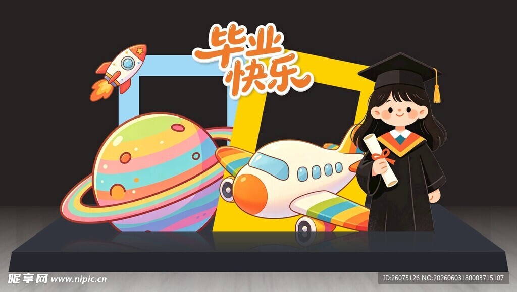 航天主题毕业美陈