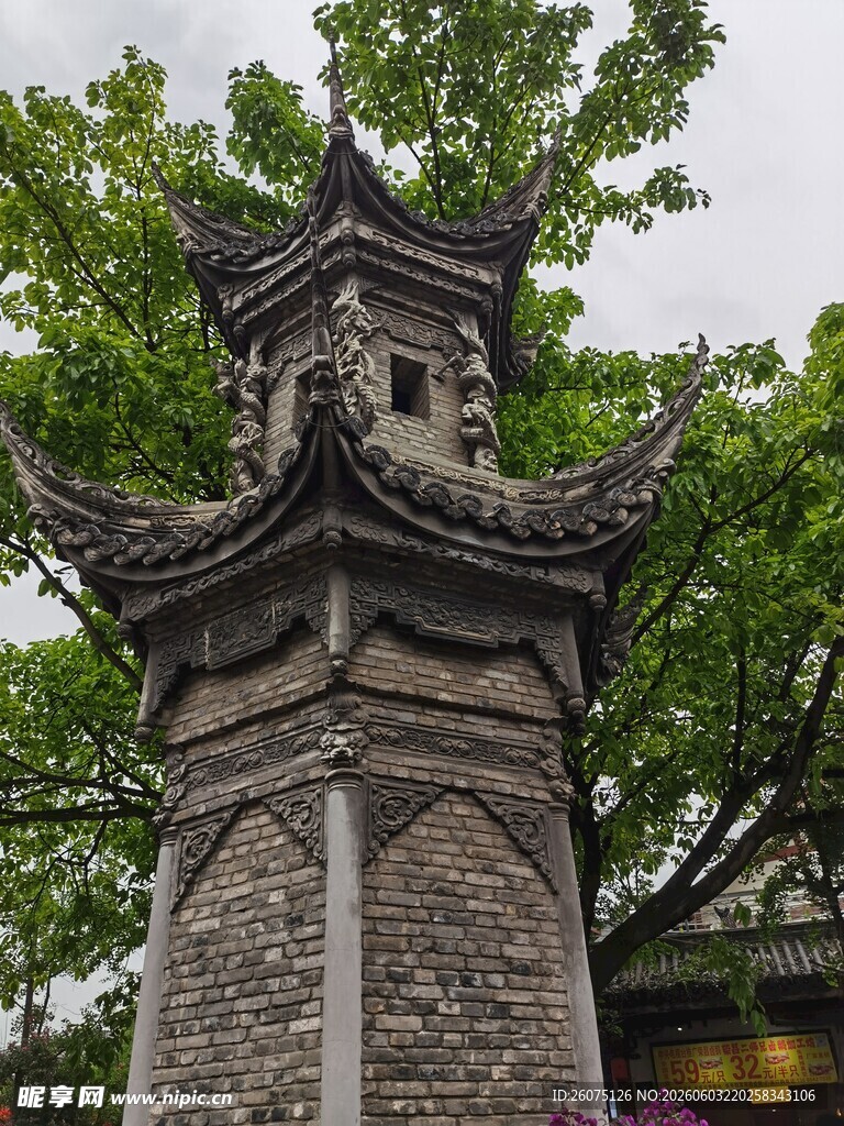 古色古香中式塔楼