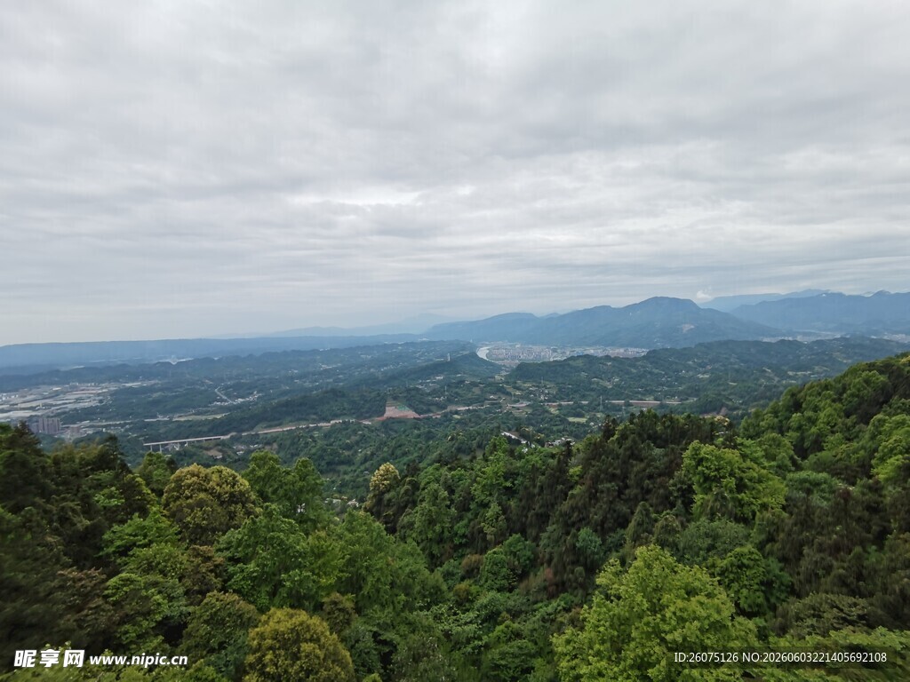 山林云海全景风光
