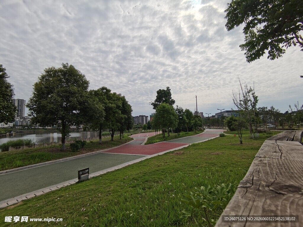 城市公园中的休闲步道