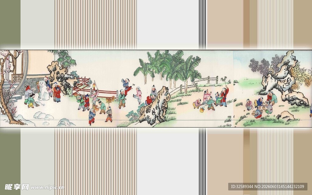 古代市井生活场景画卷