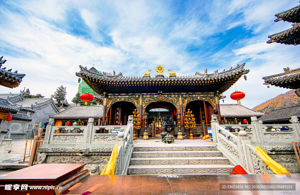 中式古建筑庙宇景观