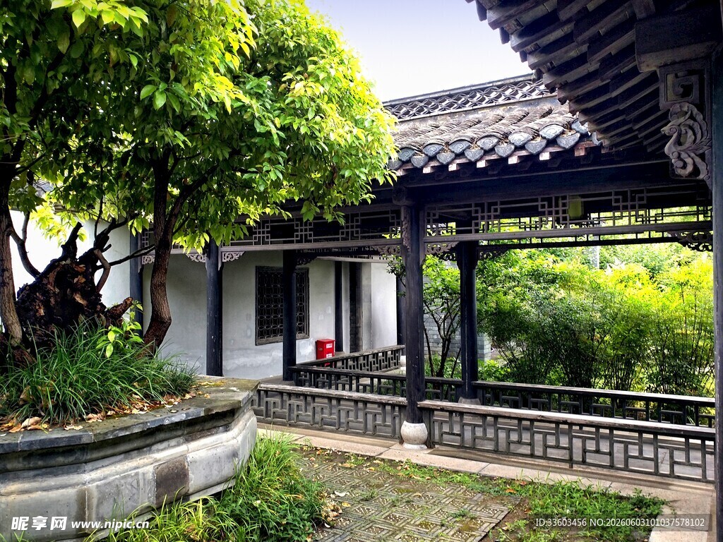 中式庭院景致