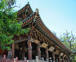 中式古建筑屋檐近景