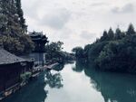 江南水乡河畔古建筑风光