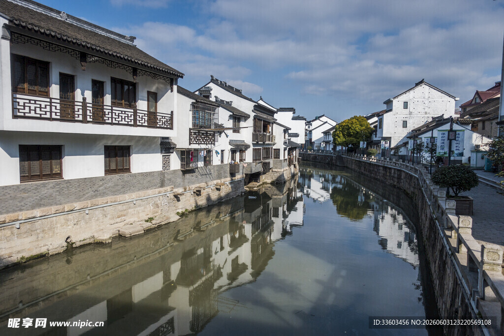 江南水乡古巷小河美景