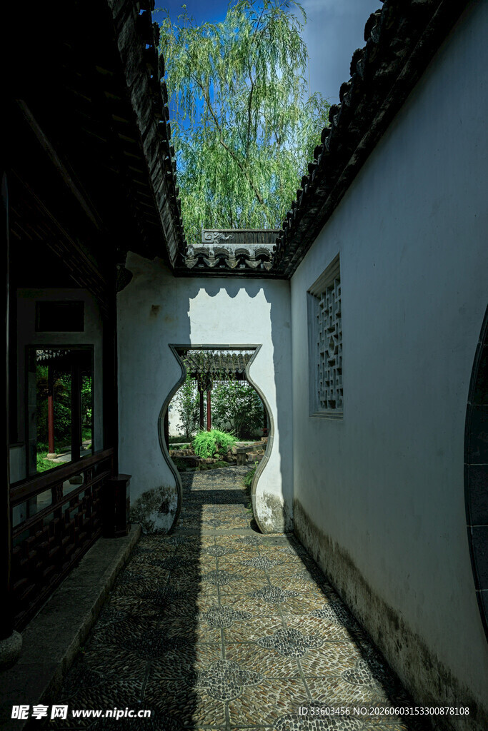 中式庭院小巷优美景致