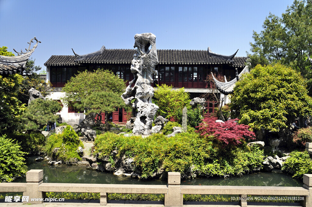 中式园林景观优雅景色