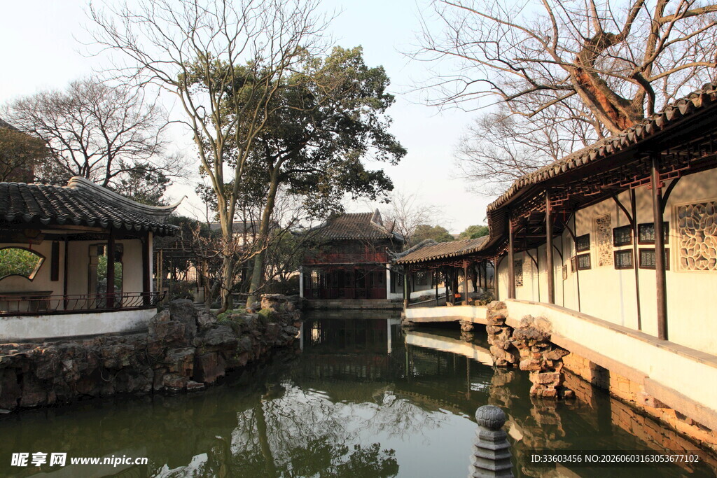 江南古典园林水景