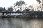 中式水边古建筑景观