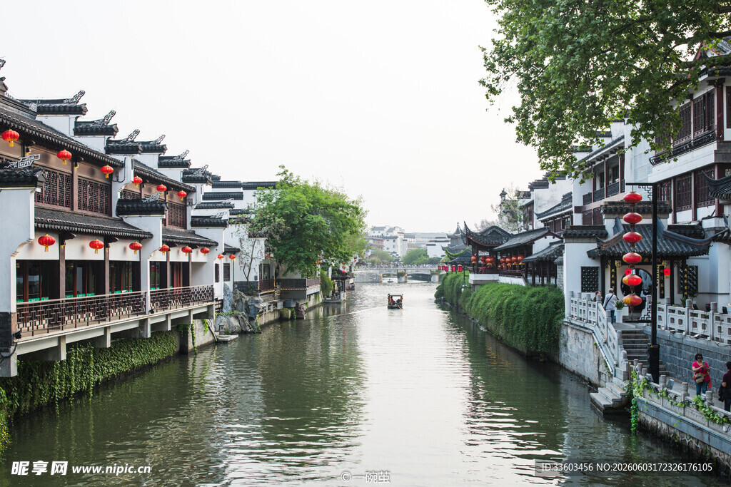 江南水乡古街河道景观