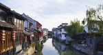 江南水乡古巷小河美景