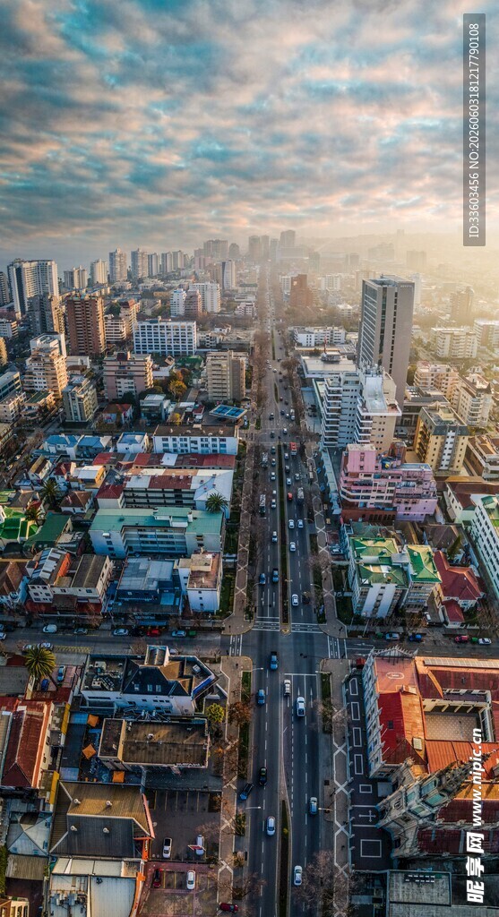 城市俯瞰图繁华都市景象