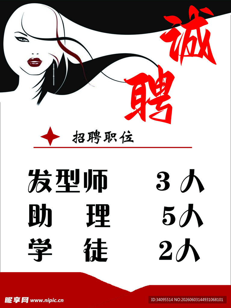 理发店诚聘发型师等人员