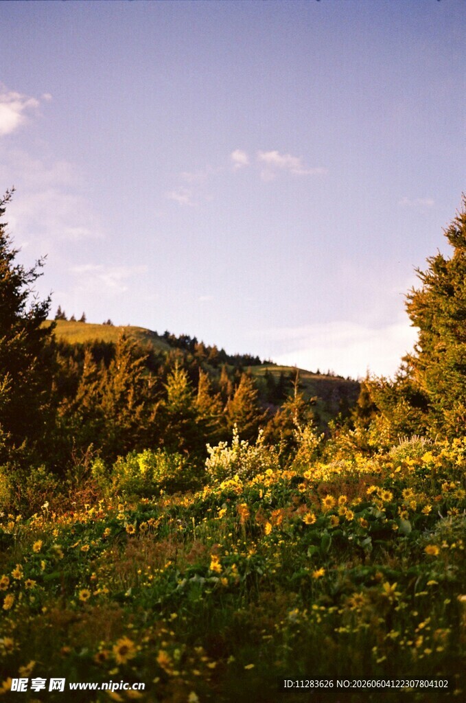 山间黄昏美景