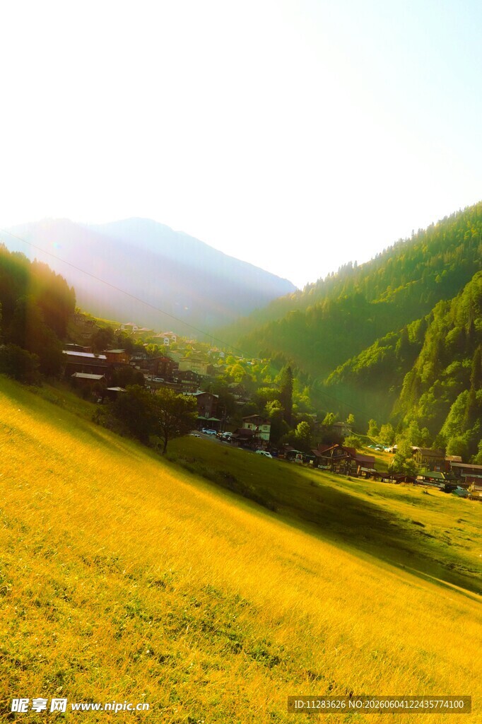 山间绿野风光