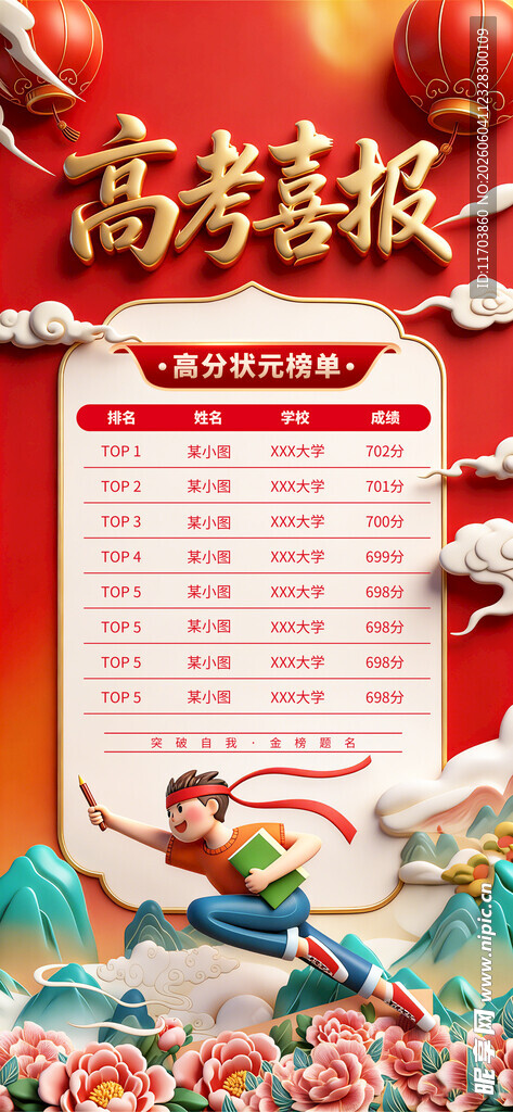 高考喜报海报