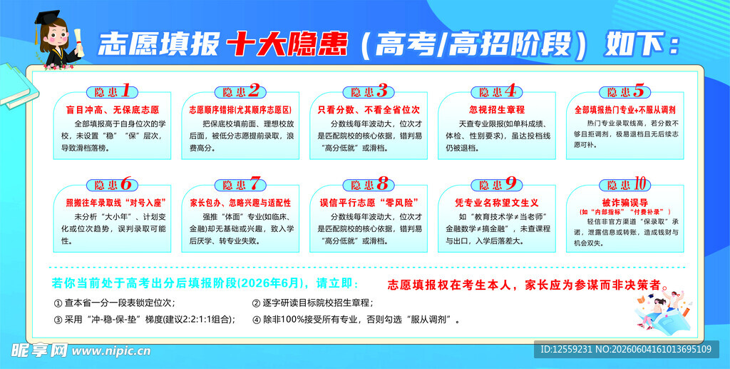 志愿填报十大隐患