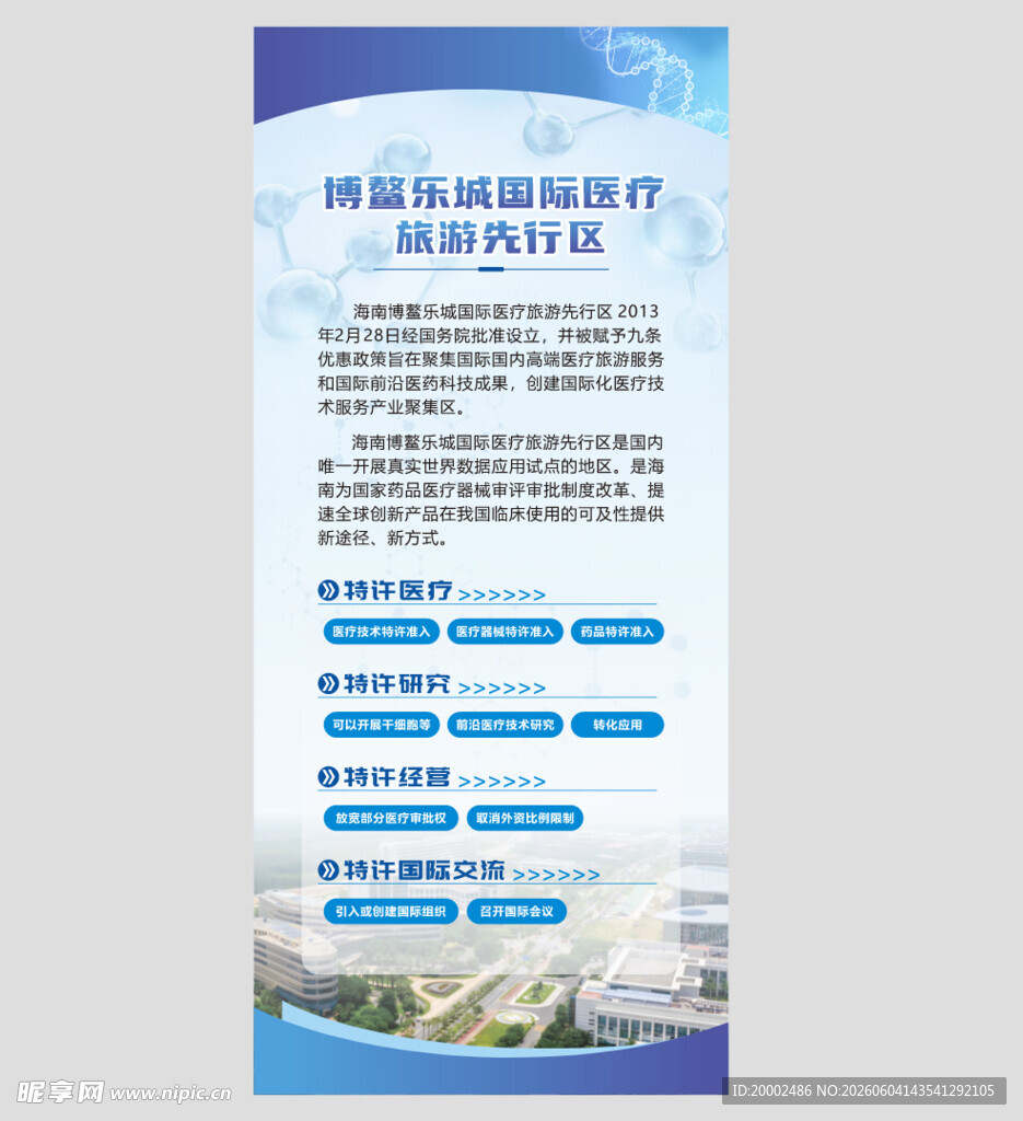 博鳌乐城国际医疗海报展架