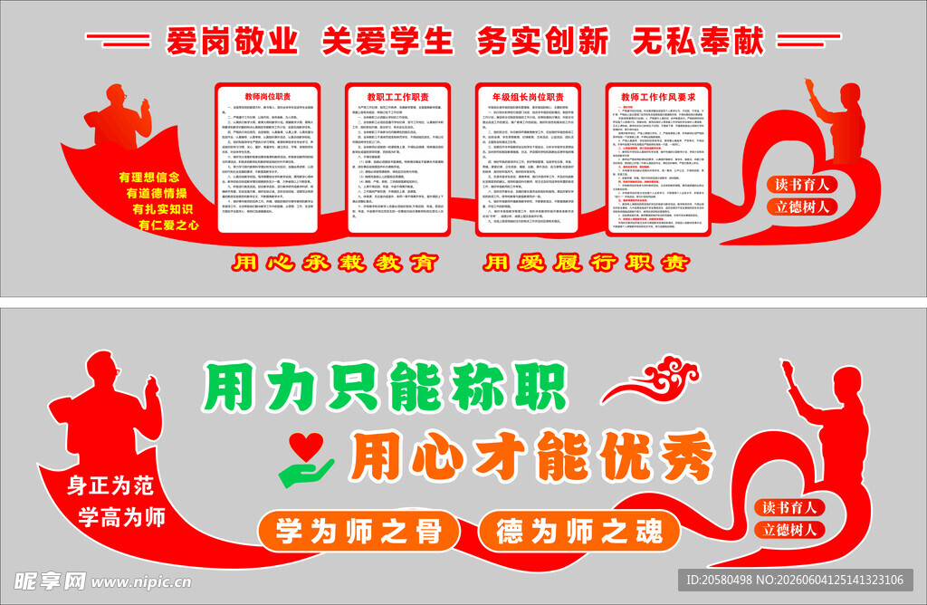 中小学校教师职责制度文化墙