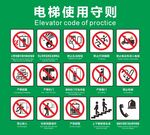 电梯使用守则宣传海报