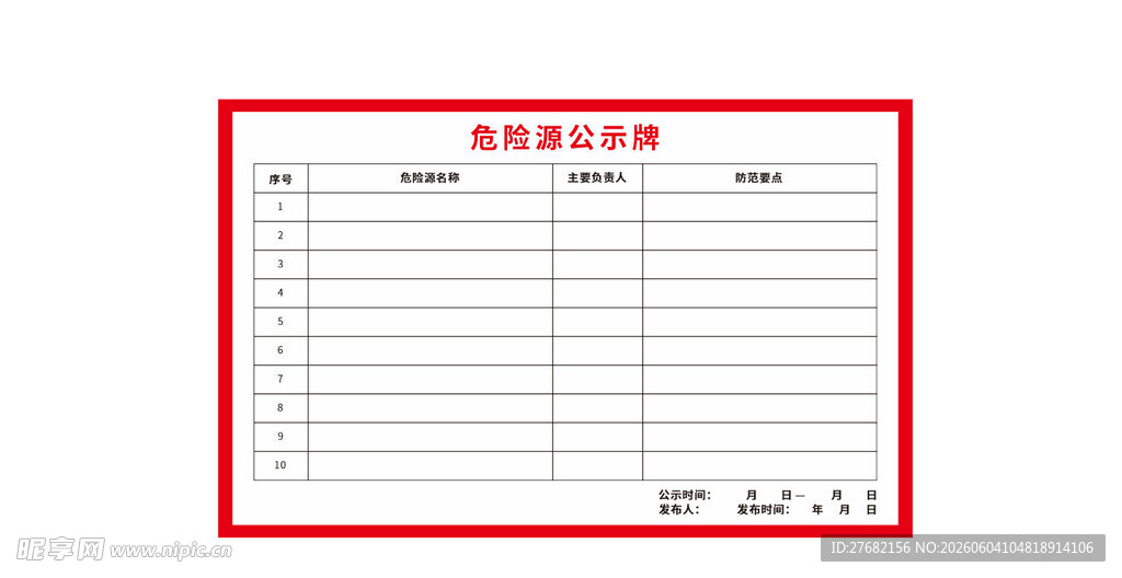 危险源公示牌
