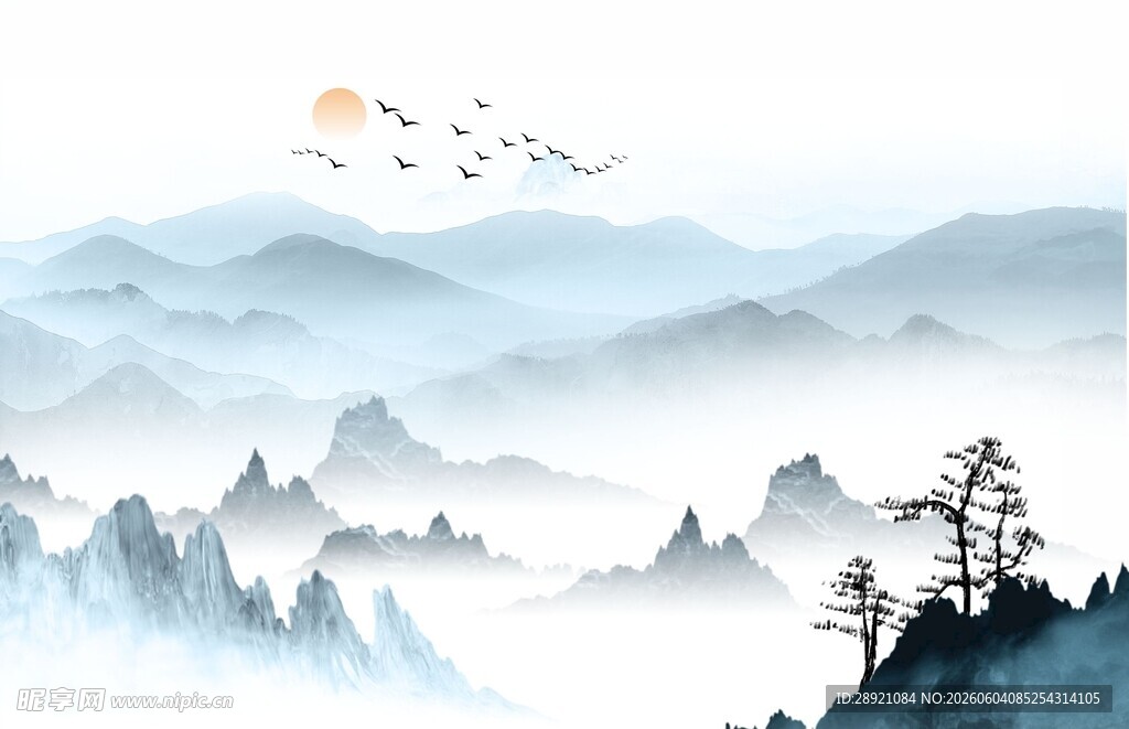 水墨山水画