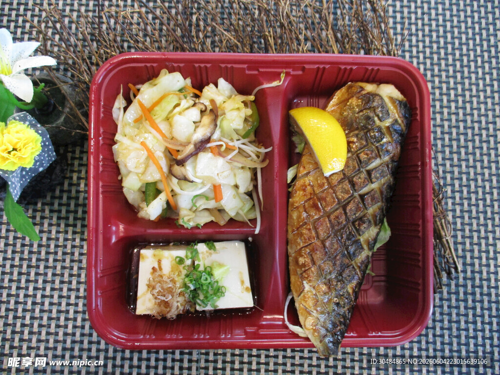 日式便当美食展示
