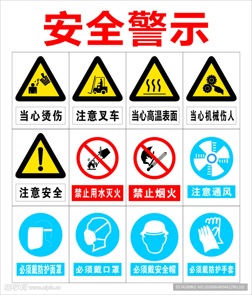 安全警示标识集合