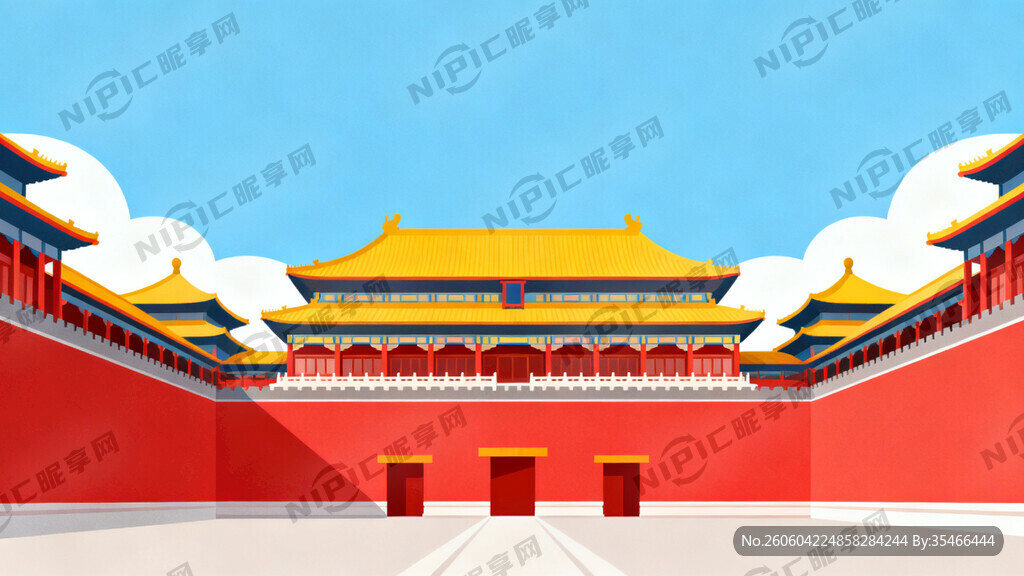 生成故宫建筑高清图片 没有人物