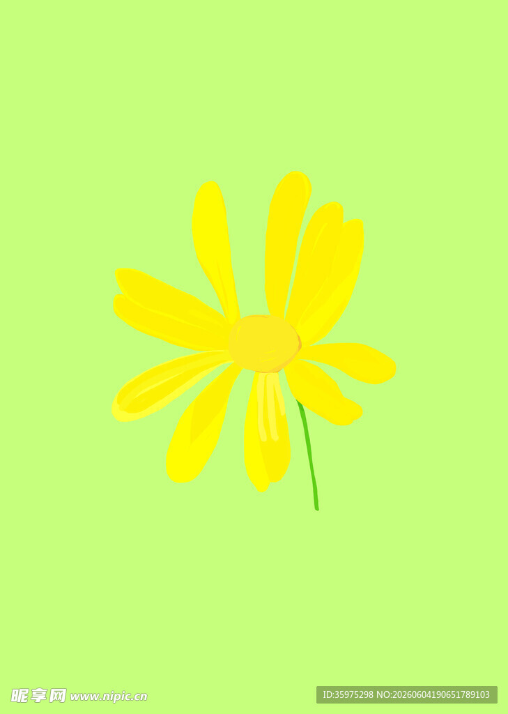 黄色小花免扣元素