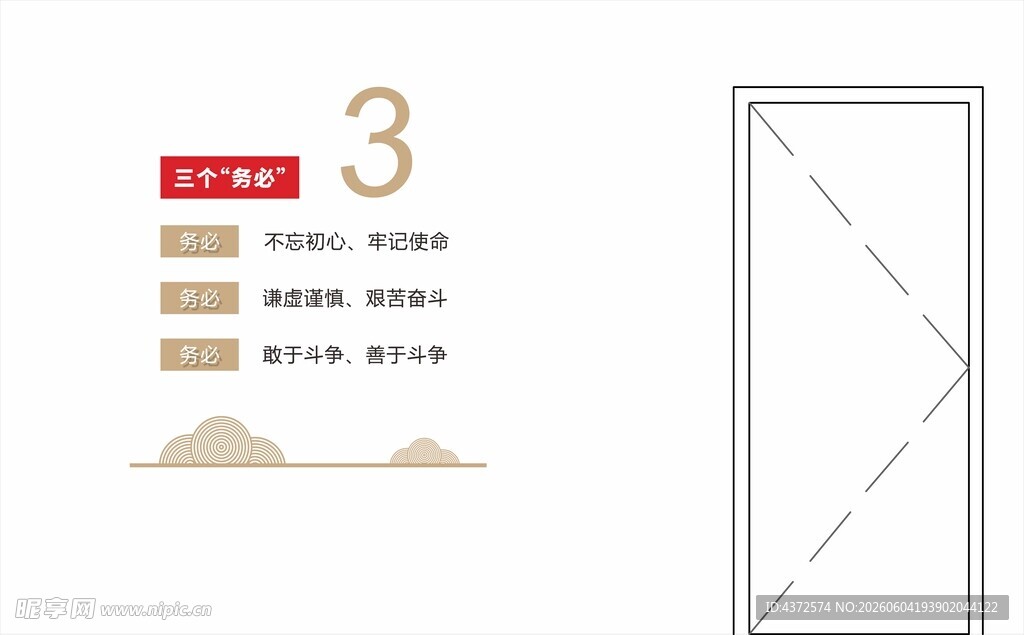 三个务必 文化墙