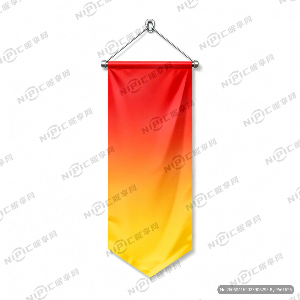 红黄渐变条幅