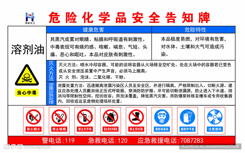 危险化学品安全告知牌