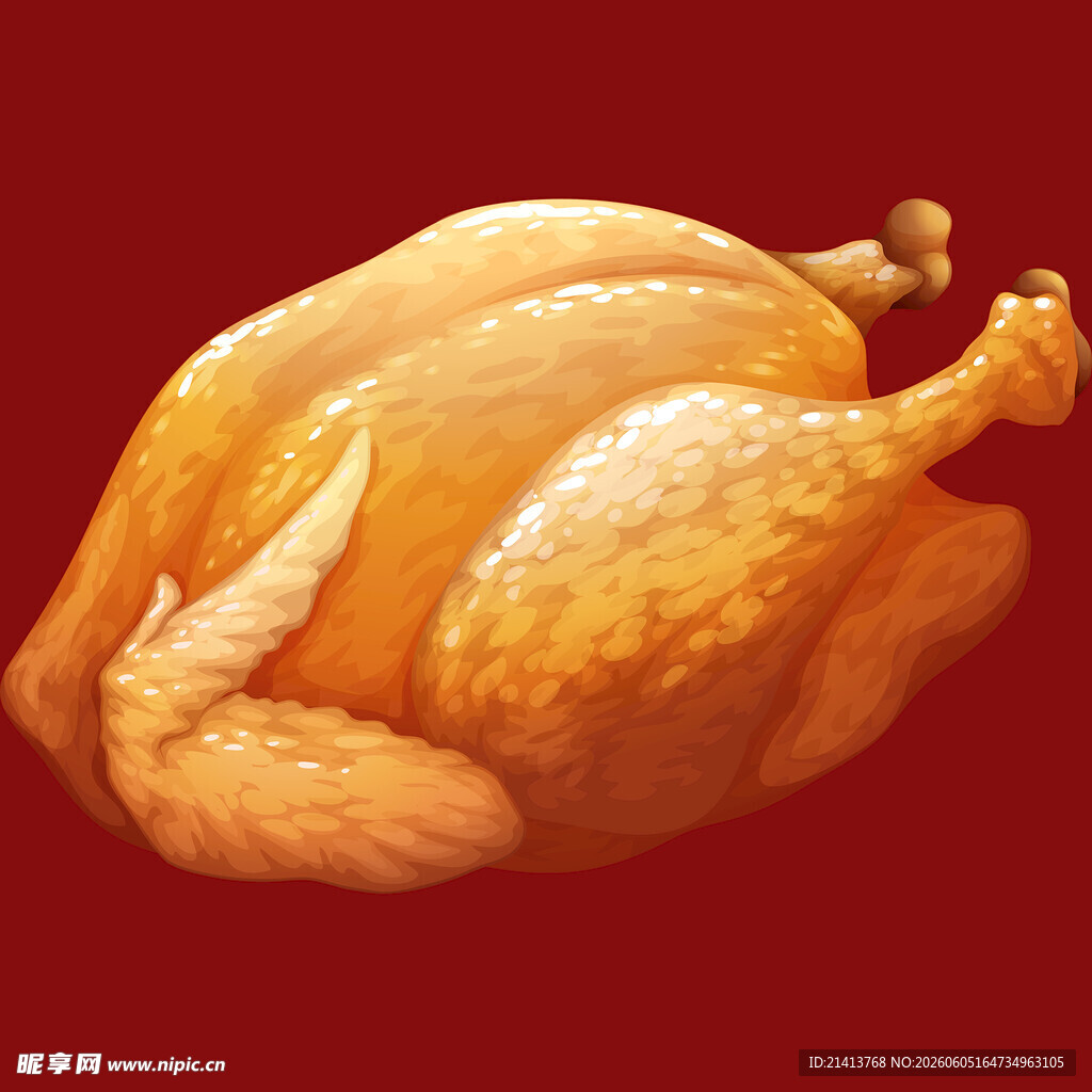 金黄烤鸡