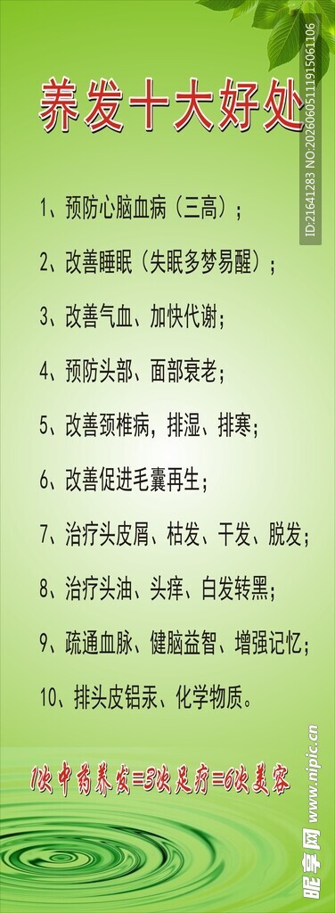 养生十大好处宣传海报