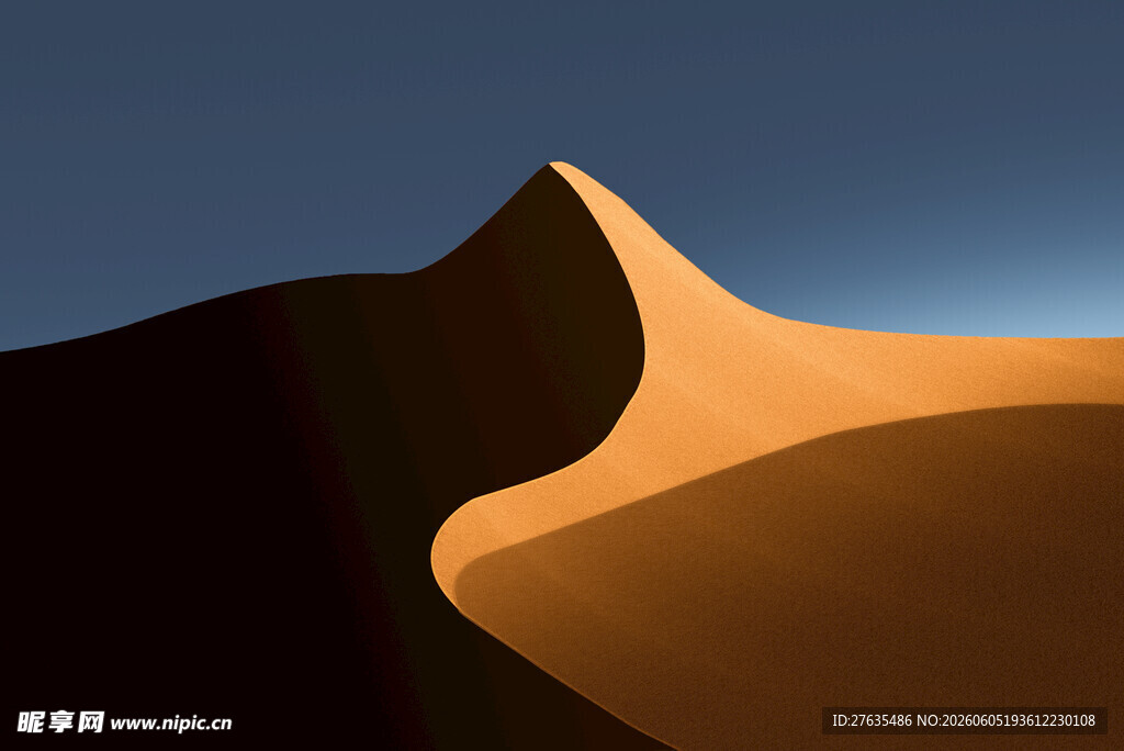 壮丽沙漠沙丘优美曲线