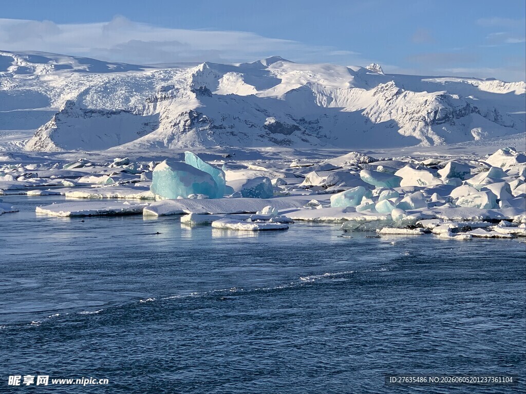 北极冰川海景