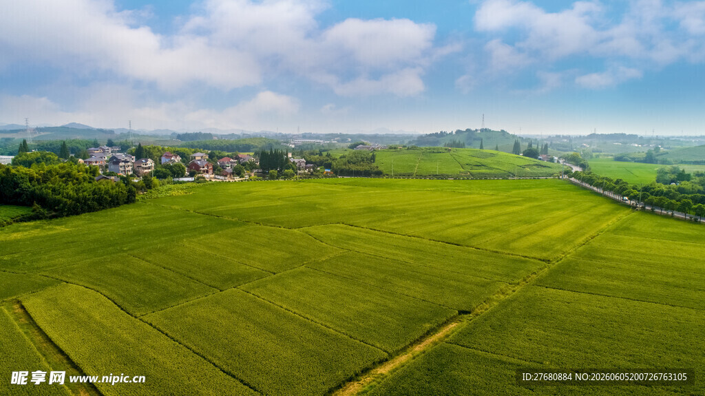 广袤绿野田园风光美景