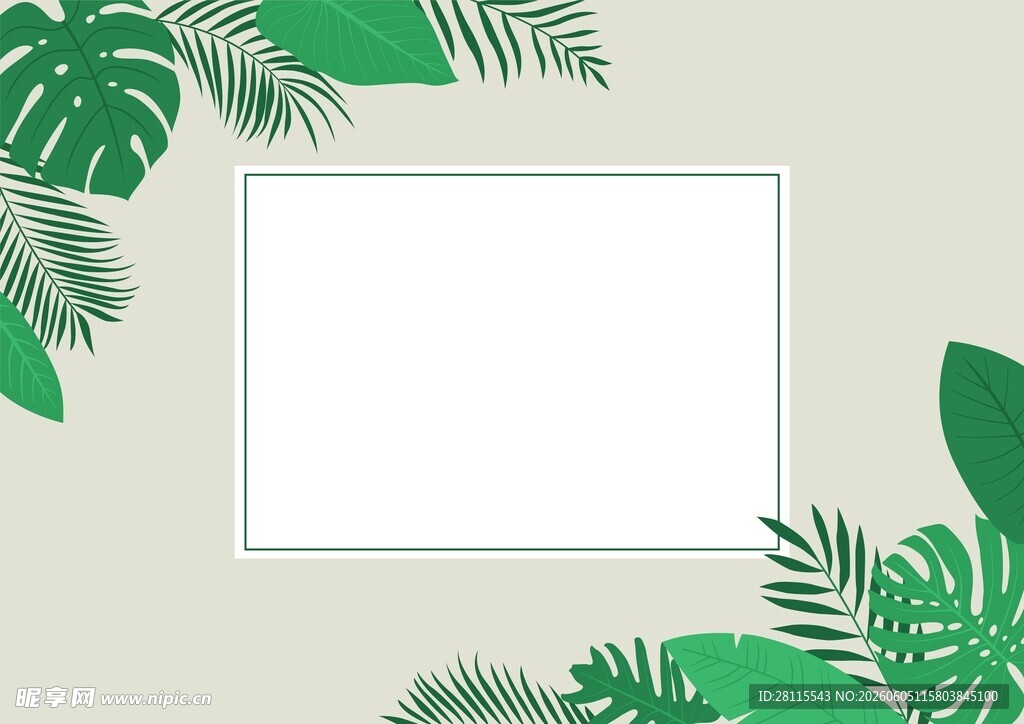 绿植边框背景