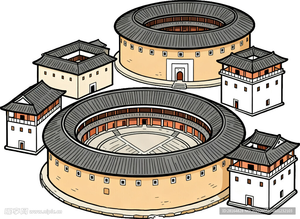 福建土楼建筑景观