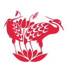 中式传统纹样鹭鸶  