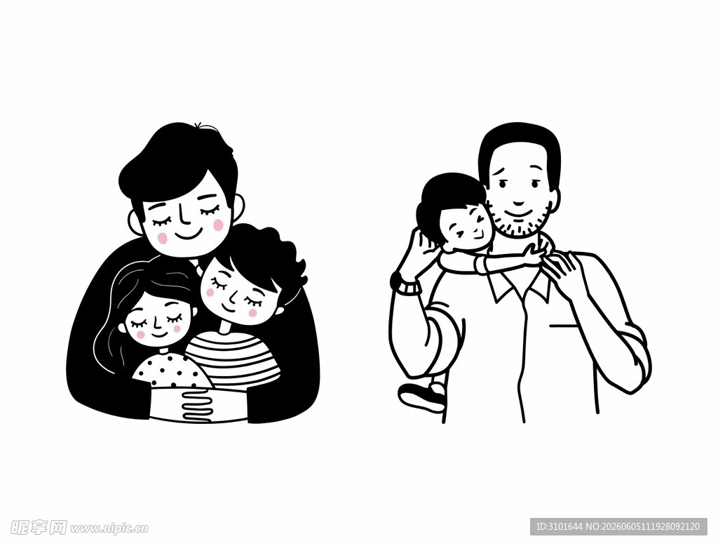 爸爸和孩子图案