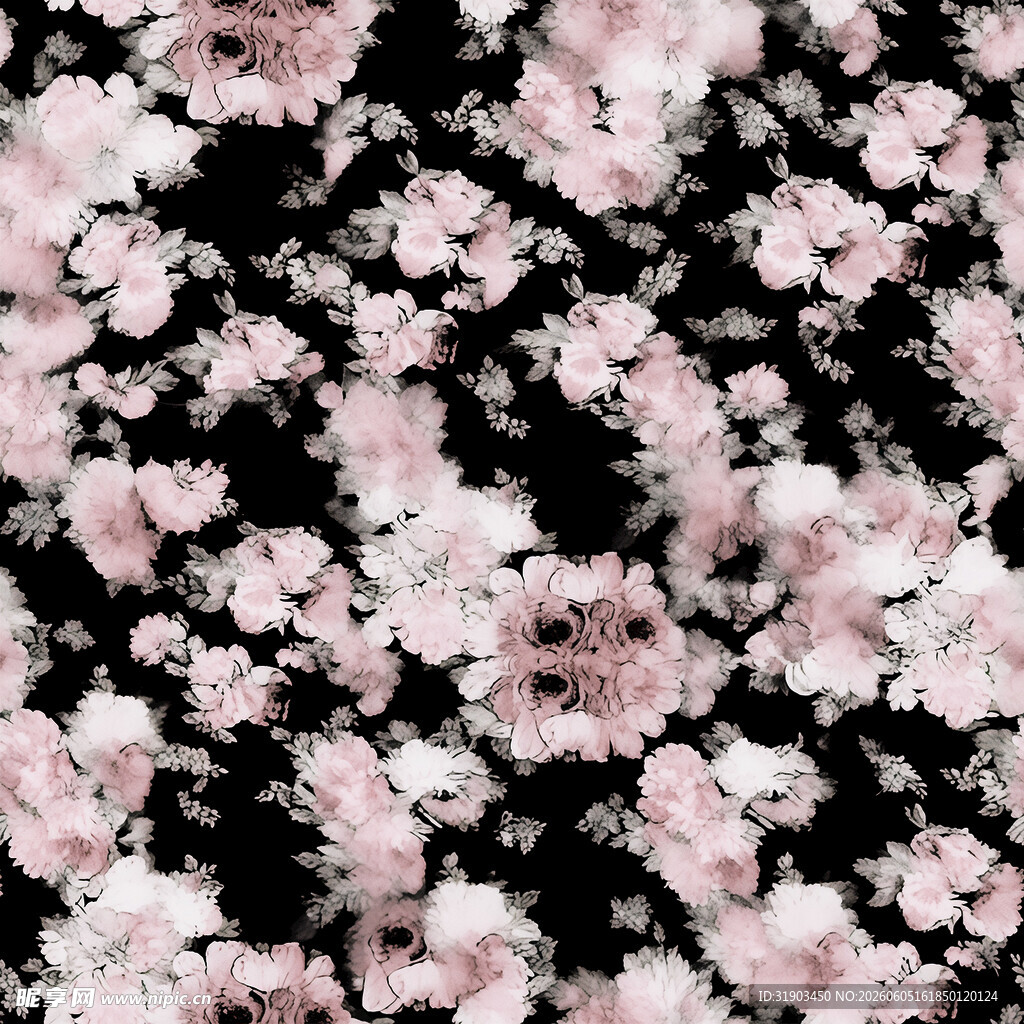 粉色花卉图案背景纹理