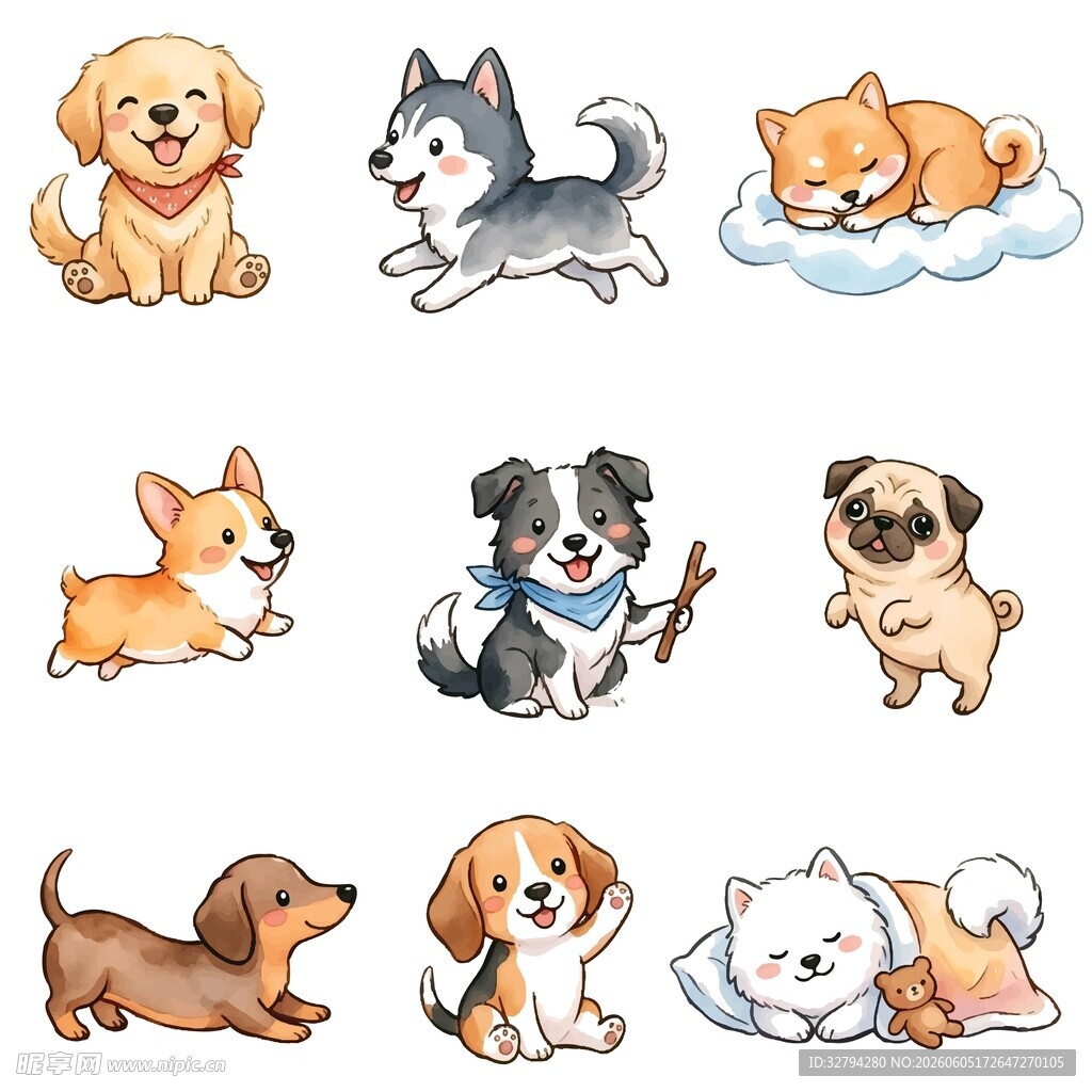 萌宠插画合集