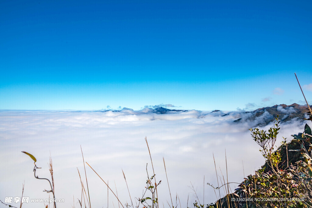 云海之上的壮丽山景