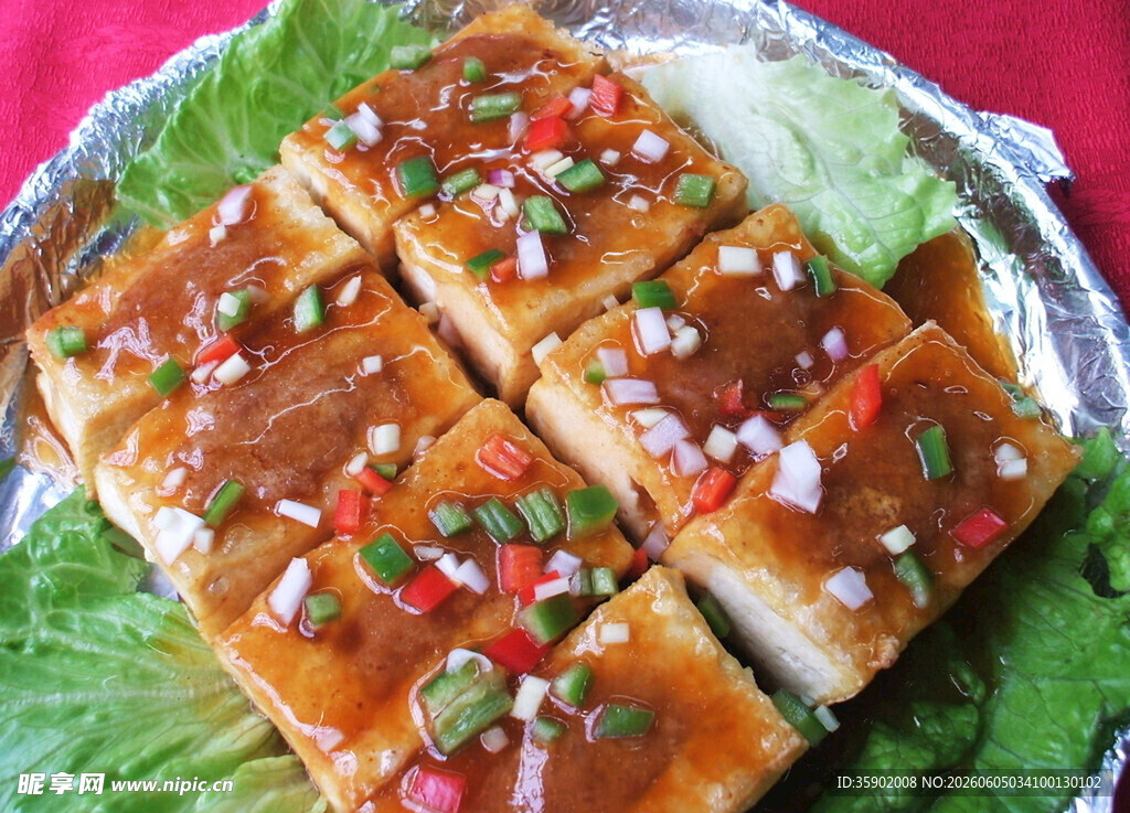 美味葱花豆腐
